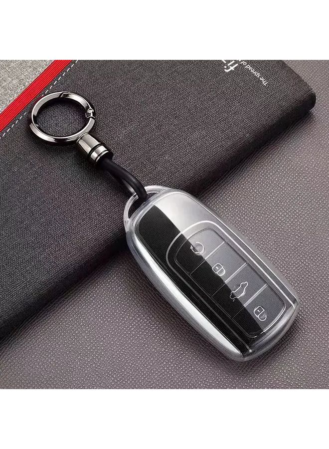 غطاء مفتاح شفاف أسود من TPU لـ Chery Tiggo 8 Pro Plus Omoda 5 قوقعة واقية - Image 2